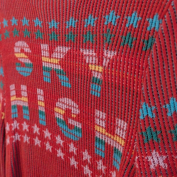 NWOT BDG Urban Outfitters Sky High Mock Neck Shauna Jacquard Ski Sweater, Sz L - Picture 5 of 7